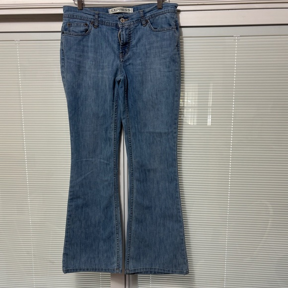Express Denim - Express Women’s Sz 10R Slim Fit Super Low Rise Flare Leg W/Stretch Cotton Blend